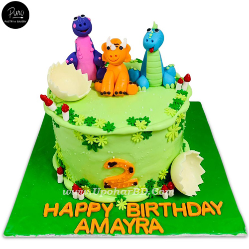 DINOSAUR FONDANT CAKE